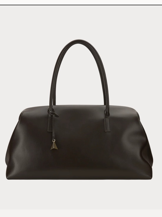 Verafied Handbags - Verafied Club large Leather Tote in Dark Brown
